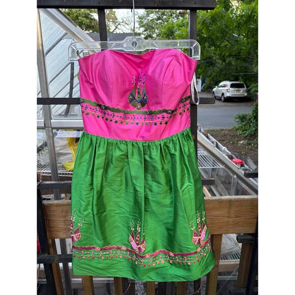 Rare Y2K Betsey Johnson‎ Silk Corset Dress - Picture 1 of 8